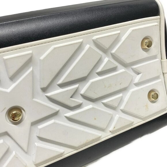 Auth DIOR/ChristianDior VIBE medium bowling bag with canage stitching - Black - Picture 14 of 15